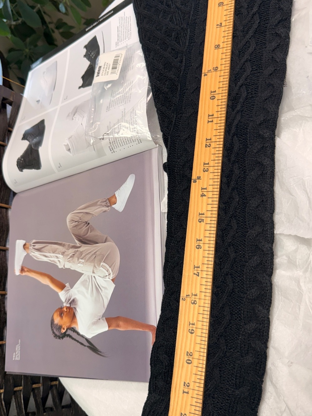 Brand new FRESH OUT OF PACKAGING SEXY Knit Cable Leg Warmers - BLACK 🖤 - Picture 2 of 4